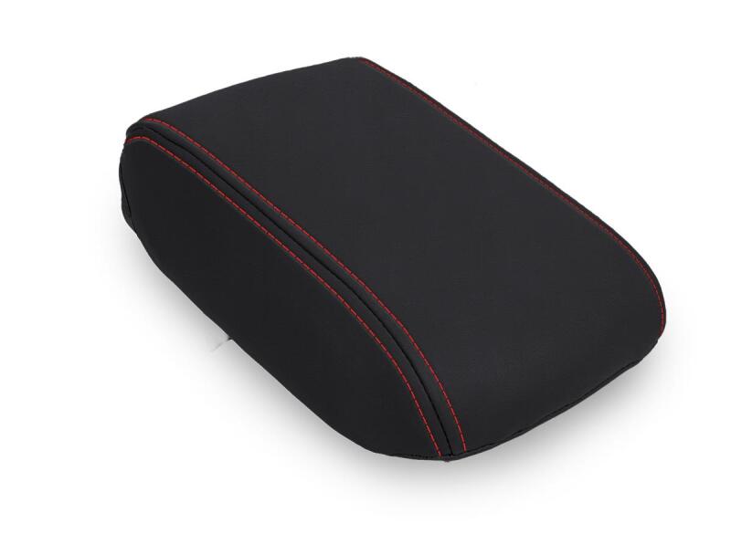 Subaru XV Crosstrek Console Cover - Center - PRP Seats - Black w/ Red Stitch - `13-`17